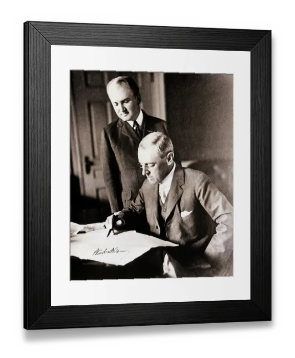 Framed Print : Woodrow Wilson & Joseph Tumulty / Portrait Framed Print : Woodrow Wilson & Joseph Tumulty / Portrait