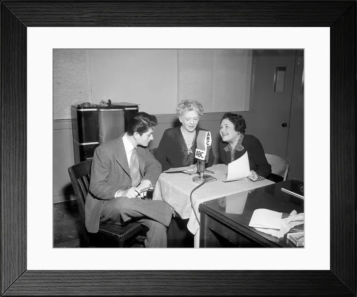 Framed Print : John Drew Barrymore Broadcasting with Ethel Barrymore Framed Print : John Drew Barrymore Broadcasting with Ethel Barrymore