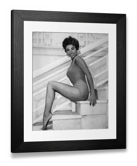 Framed Print : Rita Moreno In Bathing Suit