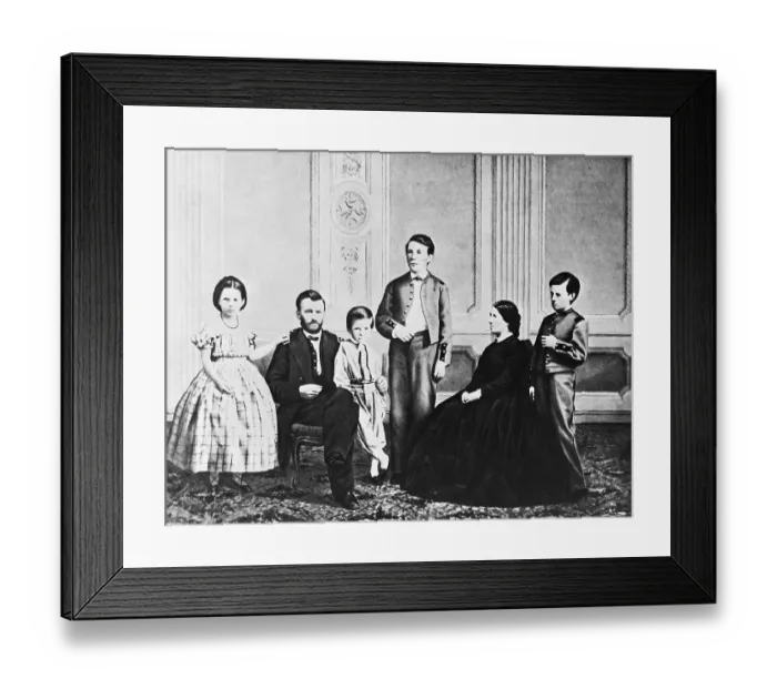 Framed Print : Ulysses S. Grant And Family Framed Print : Ulysses S. Grant And Family