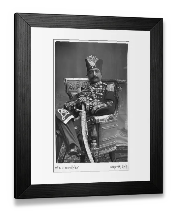 Framed Print : Naser Od-Din / Iranian Shah Seated / Throne Framed Print : Naser Od-Din / Iranian Shah Seated / Throne