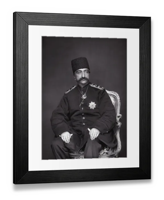 Framed Print : Nasser Od-Din / Iranian Shah Seated Framed Print : Nasser Od-Din / Iranian Shah Seated