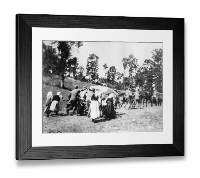Framed Print : Serbian Women Trek W / Wagonloads Of Guns Framed Print : Serbian Women Trek W / Wagonloads Of Guns