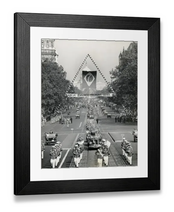 Framed Print : Eurico Gaspar Dutra Honored By Parade Framed Print : Eurico Gaspar Dutra Honored By Parade