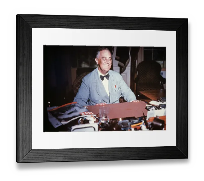 Framed Print : Franklin D. Roosevelt At His Desk Framed Print : Franklin D. Roosevelt At His Desk