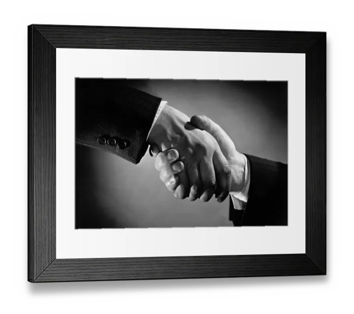 Framed Print : Handshake Between Men / Wearing Suits Framed Print : Handshake Between Men / Wearing Suits