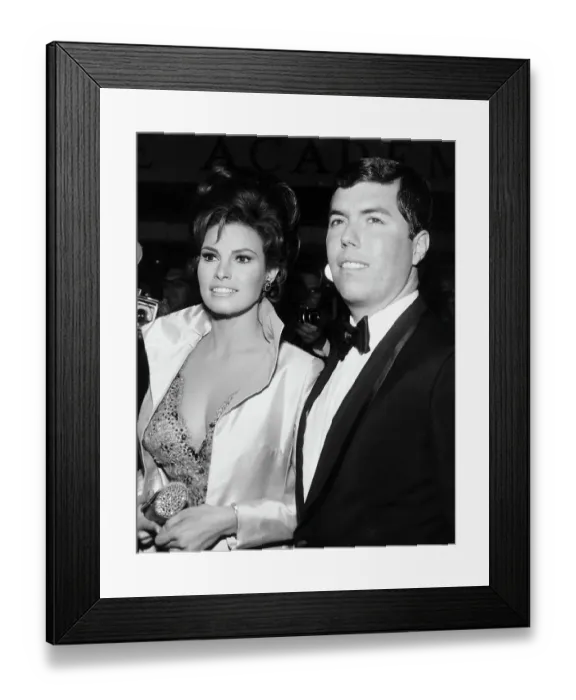 Framed Print : Raquel Welch And Husband Pat Curtis Framed Print : Raquel Welch And Husband Pat Curtis