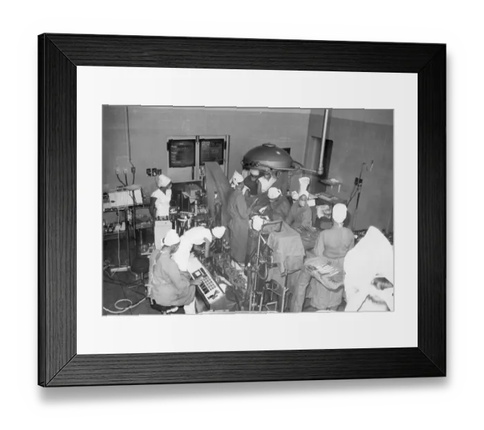 Framed Print : Operating Room During Open Heart Surgery Framed Print : Operating Room During Open Heart Surgery