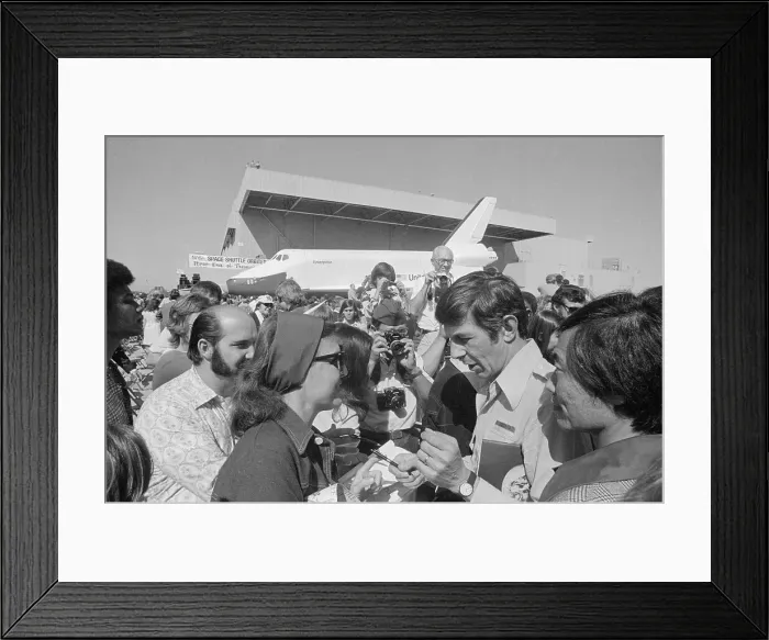 Framed Print : Leonard Nimoy in a Crowd Framed Print : Leonard Nimoy in a Crowd