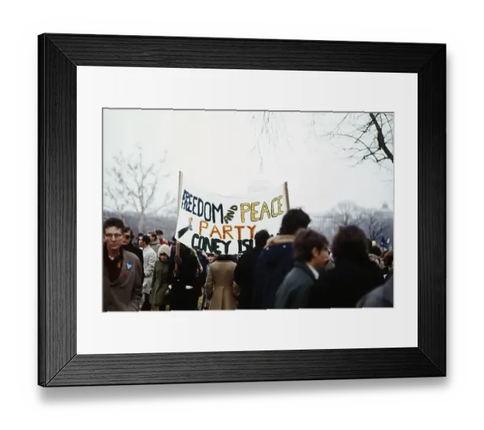 Framed Print : Demonstrators Protesting Nixon Inauguration Framed Print : Demonstrators Protesting Nixon Inauguration