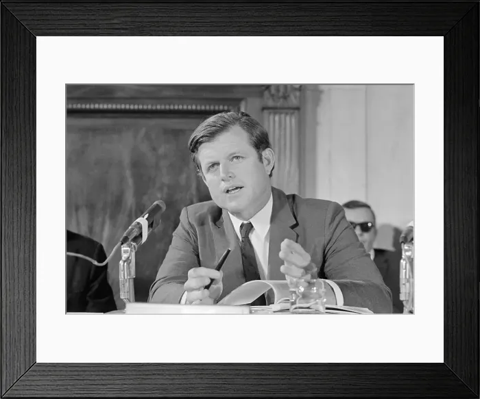 Framed Print : Senator Kennedy During Senate Hearing Framed Print : Senator Kennedy During Senate Hearing