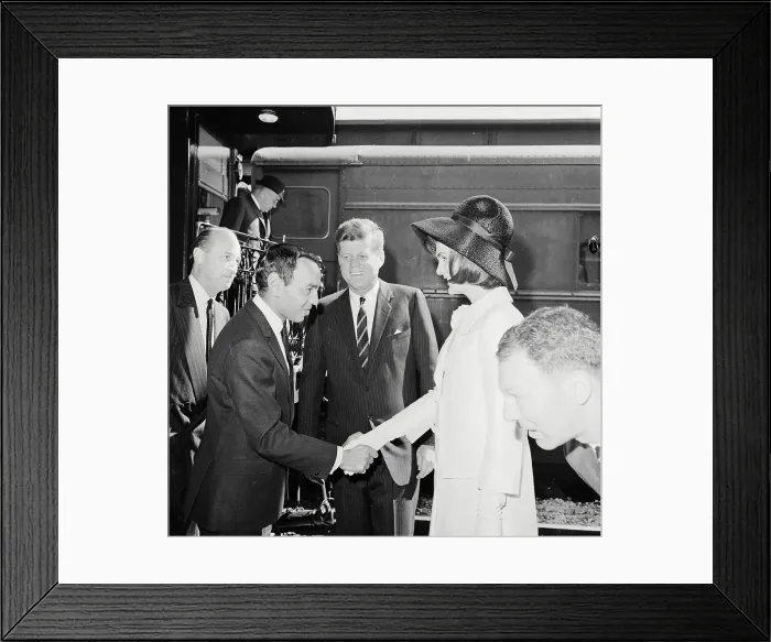 Framed Print : Mrs. Kennedy Greeting King Hassan Framed Print : Mrs. Kennedy Greeting King Hassan