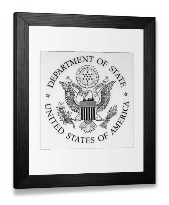 Framed Print : Seal for the US Department. of State Framed Print : Seal for the US Department. of State