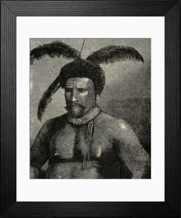Framed Print : Portrait of Zulu King Cetewayo