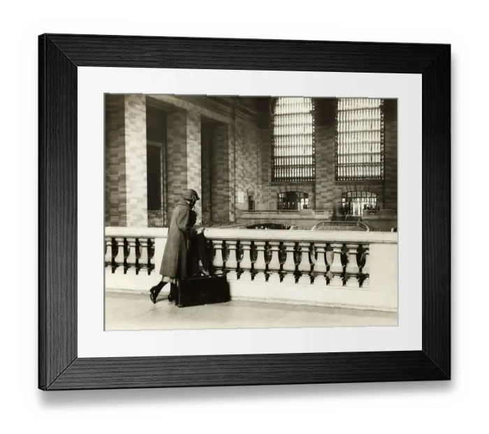 Framed Print : Woman Standing in Grand Central Terminal Framed Print : Woman Standing in Grand Central Terminal