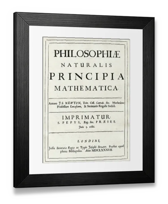 Framed Print : Title Page of Newton's Philosophiae Naturalis Principia Mathematica Framed Print : Title Page of Newton's Philosophiae Naturalis Principia Mathematica