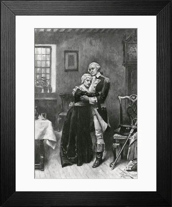 Framed Print : George Washington and His Mother Embracing