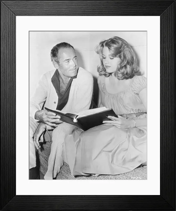 Framed Print : Portrait of Henry and Jane Fonda Framed Print : Portrait of Henry and Jane Fonda