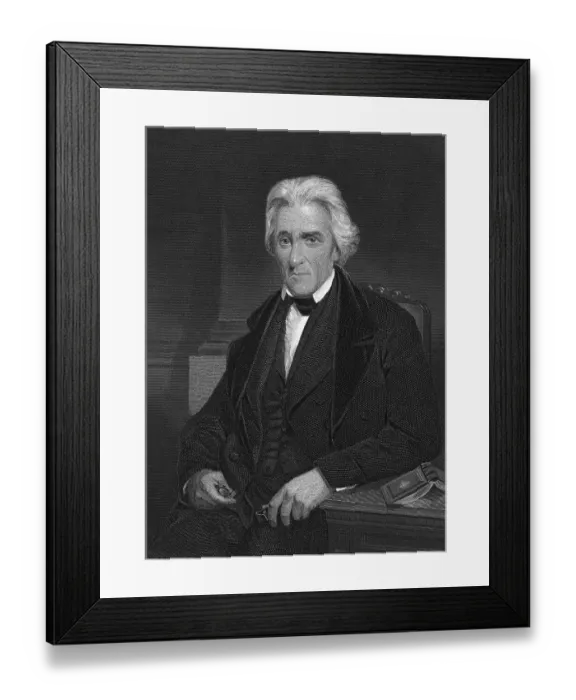 Framed Print : Portrait of Andrew Jackson Sitting Framed Print : Portrait of Andrew Jackson Sitting