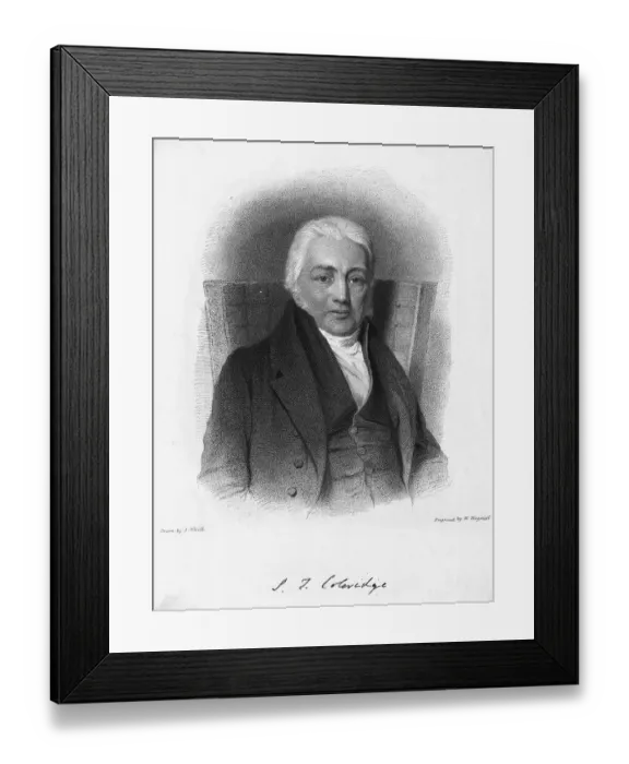Framed Print : Portrait of Samuel T. Coleridge Framed Print : Portrait of Samuel T. Coleridge