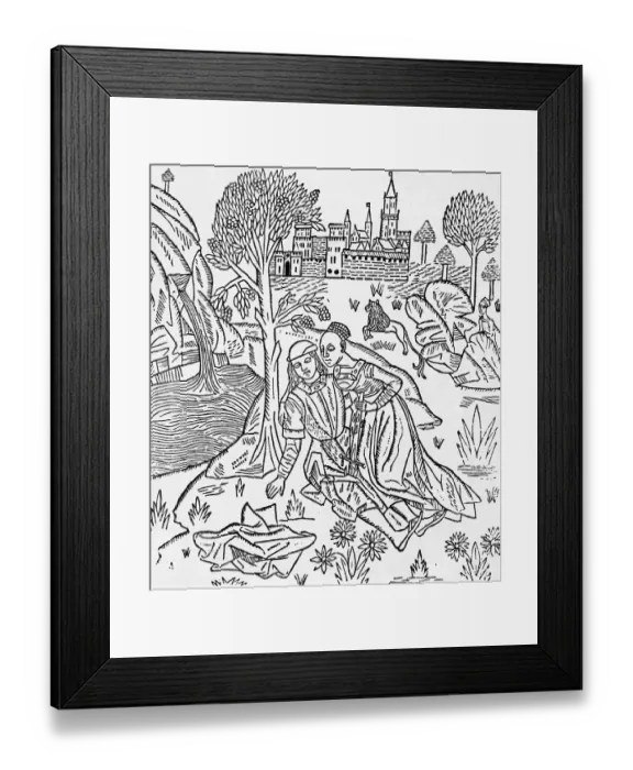 Framed Print : Pyramus and Thisbe, from Ovid, Metamorphoses