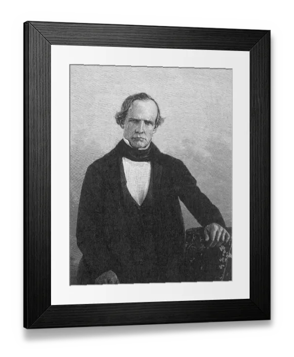 Framed Print : Peter H. Burnett Posing Framed Print : Peter H. Burnett Posing