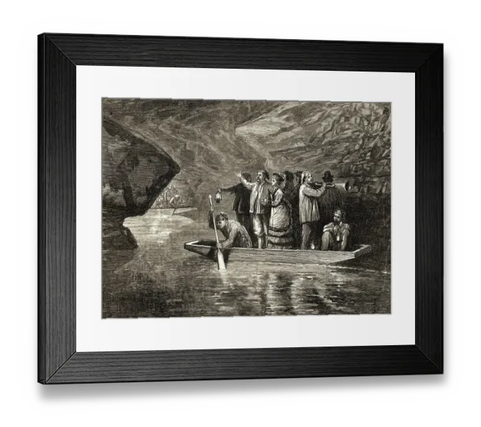 Framed Print : People Crossing River Styx in Mammoth Cave of Kentucky Framed Print : People Crossing River Styx in Mammoth Cave of Kentucky