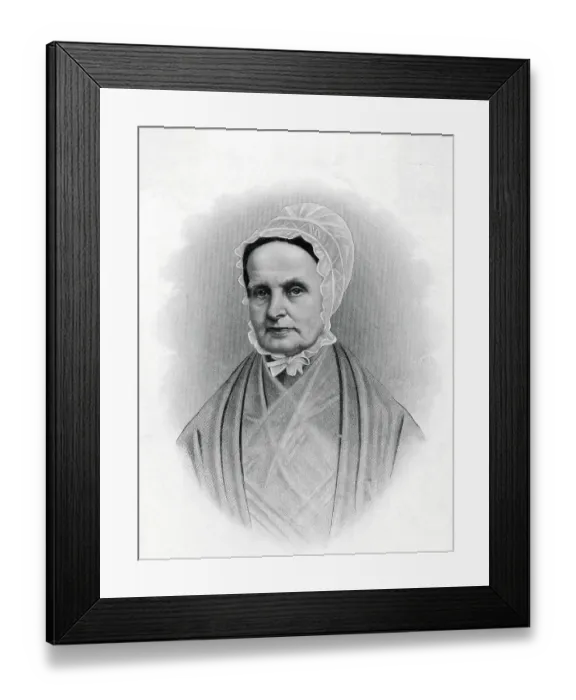 Framed Print : Illustrated Portrait of Lucretia Mott Framed Print : Illustrated Portrait of Lucretia Mott