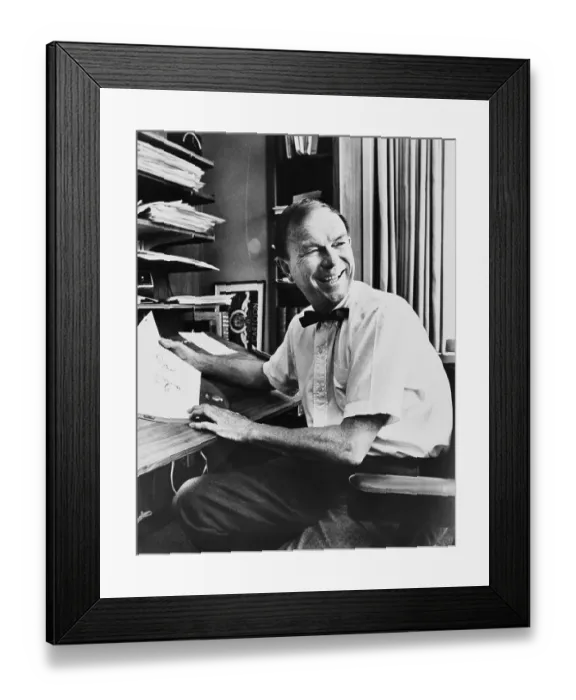 Framed Print : Animator Chuck Jones at Drawing Table Framed Print : Animator Chuck Jones at Drawing Table