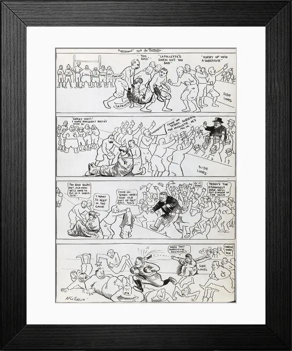 Framed Print : Cartoon Depicting Presidential Race