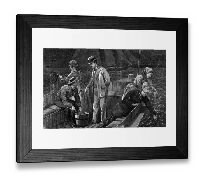 Framed Print : People Riding on a Boat Framed Print : People Riding on a Boat