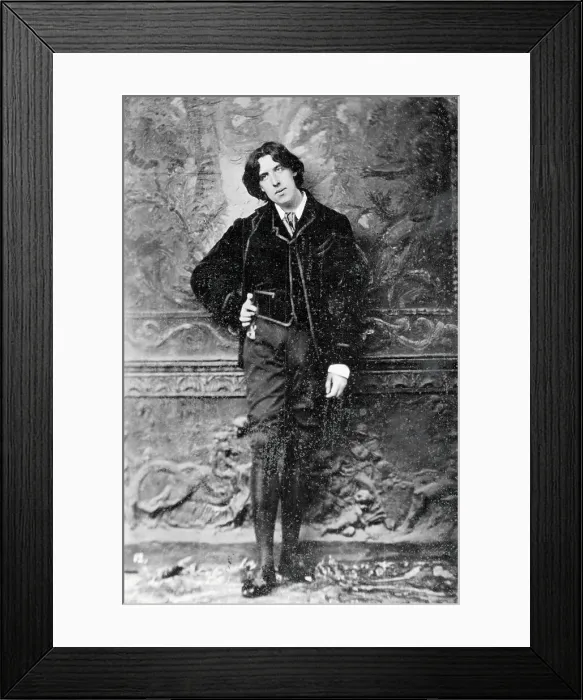 Framed Print : Oscar Wilde Leaning Against Wall