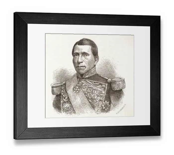 Framed Print : Portrait of Benito Juarez Framed Print : Portrait of Benito Juarez