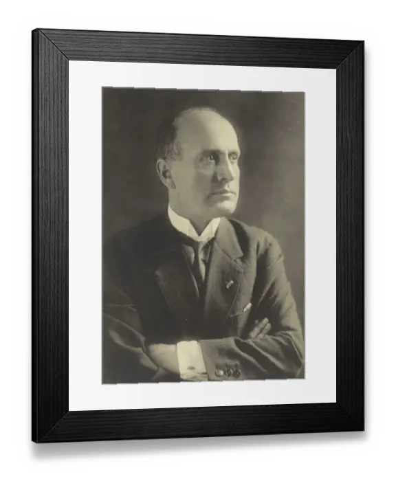 Framed Print : Mussolini in Civilian Clothes Framed Print : Mussolini in Civilian Clothes