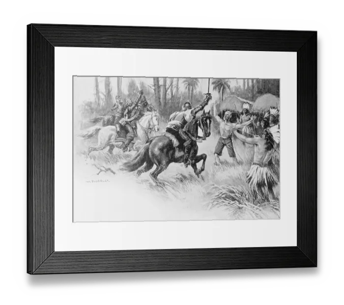 Framed Print : Indians Surrendering by A. Russell Framed Print : Indians Surrendering by A. Russell