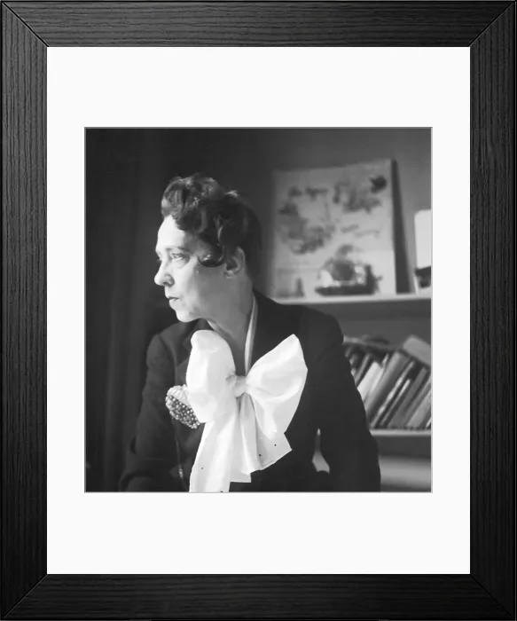 Framed Print : Profile Portrait of Elsa Schiaparelli Framed Print : Profile Portrait of Elsa Schiaparelli