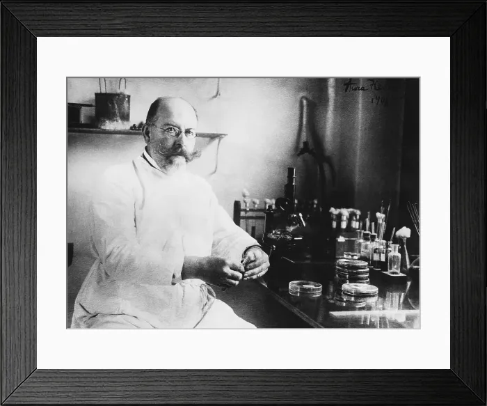 Framed Print : Scientist Friederich Loeffler at Work Framed Print : Scientist Friederich Loeffler at Work