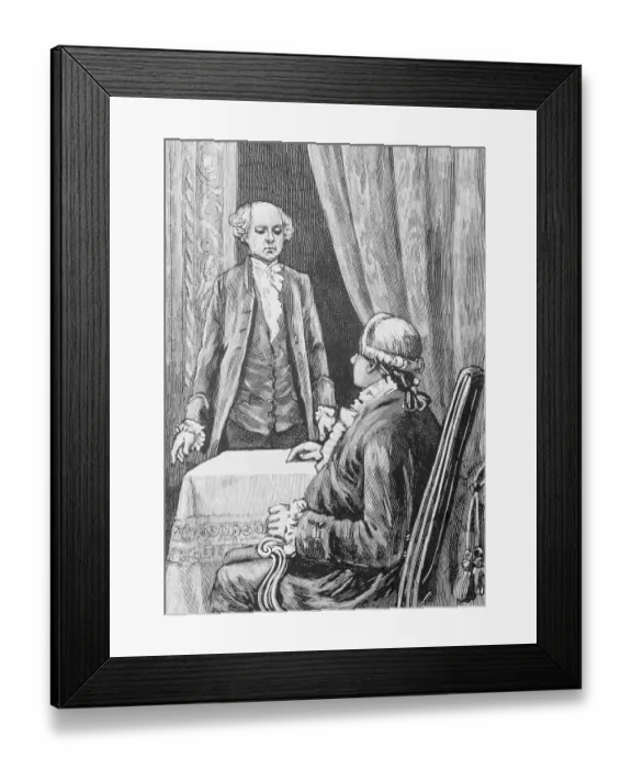 Framed Print : John Adams with King George III Framed Print : John Adams with King George III