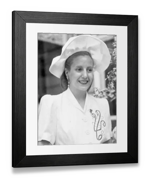 Framed Print : Eva Peron In Paris 1947 Framed Print : Eva Peron In Paris 1947