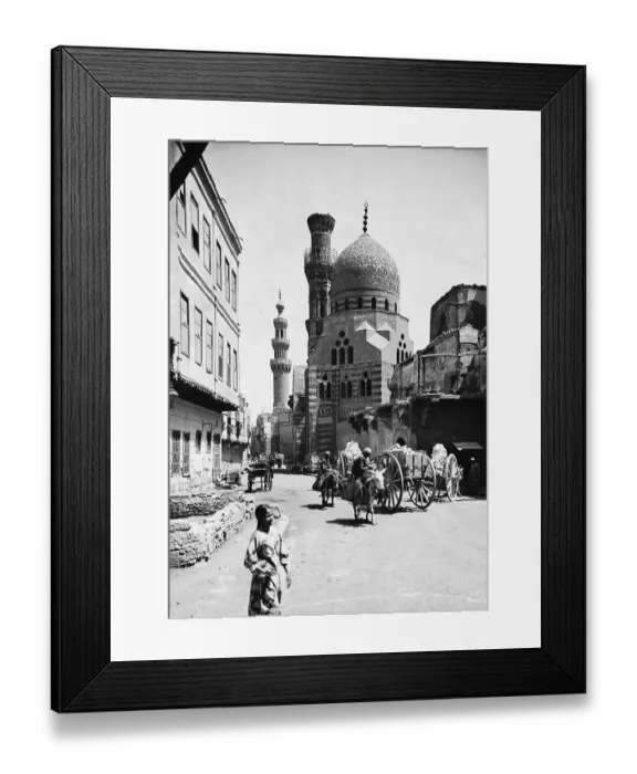 Framed Print : Street and Mosque in Cairo Framed Print : Street and Mosque in Cairo