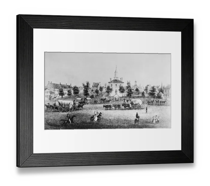 Framed Print : Print of Independence, Missouri Framed Print : Print of Independence, Missouri