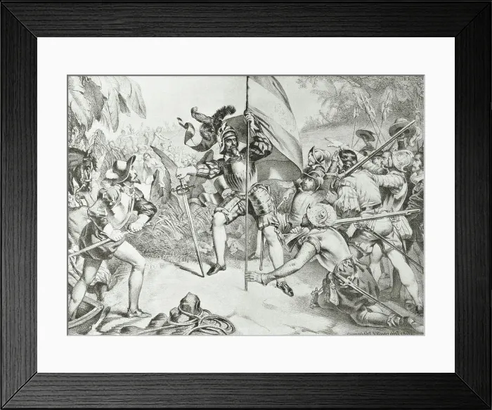 Framed Print : Alonso de Ojeda Proposing March to Men Framed Print : Alonso de Ojeda Proposing March to Men