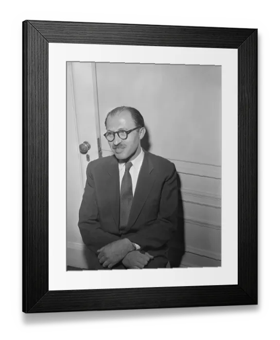 Framed Print : Menahem Begin Sitting with Hands Folded Framed Print : Menahem Begin Sitting with Hands Folded