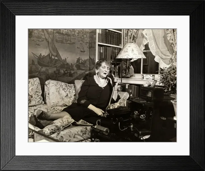 Framed Print : Emily Post Dictating Framed Print : Emily Post Dictating
