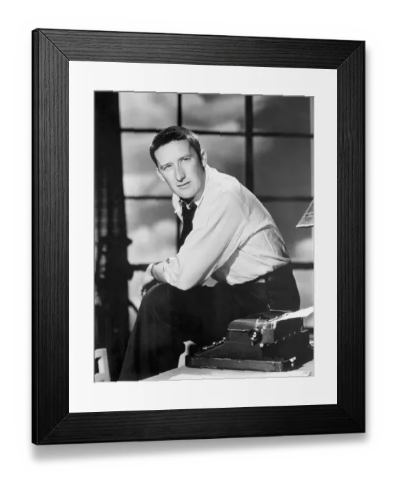 Framed Print : Crime Novelist Mickey Spillane