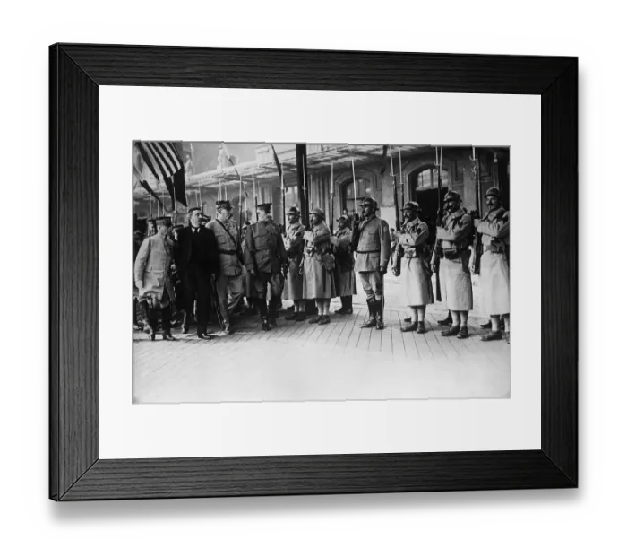 Framed Print : Generals Walking by Soldiers Framed Print : Generals Walking by Soldiers