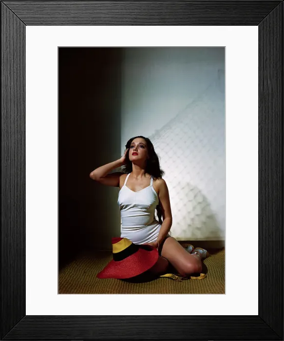 Framed Print : Dorothy Lamour Wearing White Bathing Suit Framed Print : Dorothy Lamour Wearing White Bathing Suit