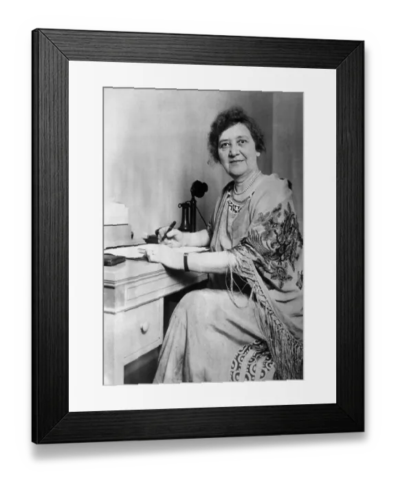 Framed Print : Corra Harris at Her Desk Framed Print : Corra Harris at Her Desk