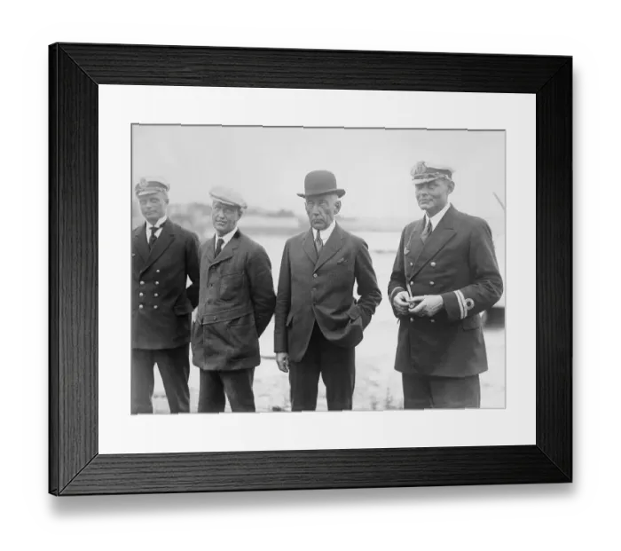 Framed Print : Portrait of Arctic Explorers Standing Together Framed Print : Portrait of Arctic Explorers Standing Together