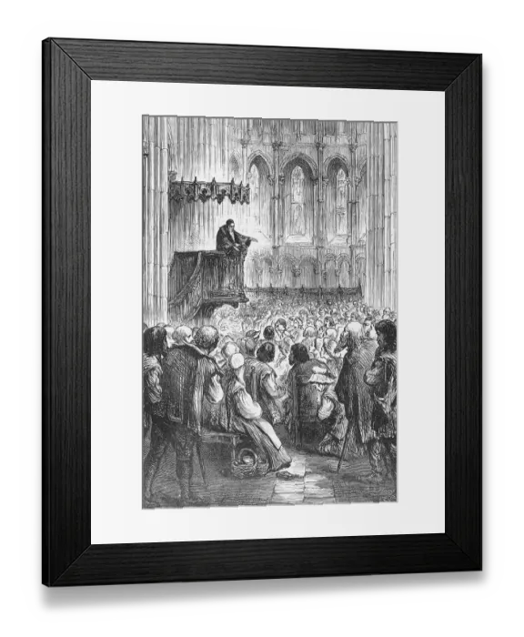 Framed Print : Large Audience During John Calvin Speech Framed Print : Large Audience During John Calvin Speech